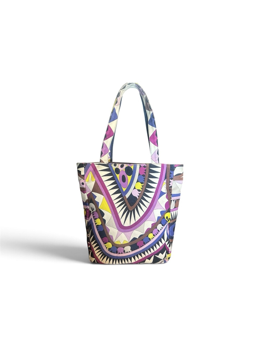 Emilio Pucci Geometric Tote in Purple & White Medium - Picture 4 of 16